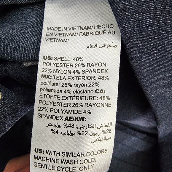 Chico's So Slimming Brigitte Pants Women's 12R Black Stretch Pull On Slim Ankle - Picture 7 of 9